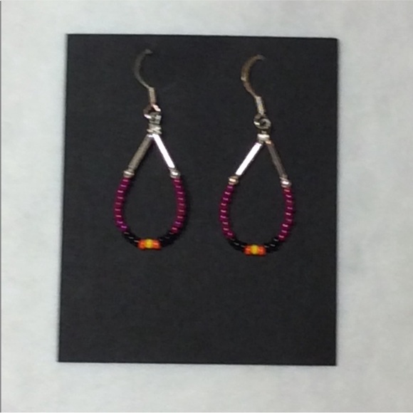 Hand Crafted Jewelry - HANDCRAFTED BEADED Loop Earrings